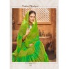 Parrot Green coloured georgette bandhej saree