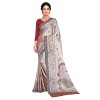 Silk chiffon geometric printed saree