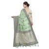 Green coloured banarasi silk saree with blouse
