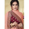 Rekha Maniyar chinon silk saree with banarasi border and fancy tassels on pallu 