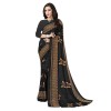 Rekha Maniyar Women's Georgette Saree With Butterfly Print And Unstitched Blouse