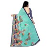 Rekha Maniyar Women's Georgette Saree With Floral Print And Unstitched Blouse