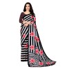 Rekha Maniyar Women's Georgette Saree With Stripes Print And Unstitched Blouse