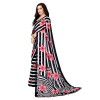 Rekha Maniyar Women's Georgette Saree With Stripes Print And Unstitched Blouse