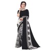 Rekha Maniyar Women's Georegette Saree With Floral Print And Unstitched Blouse