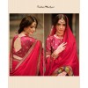 Gajari coloured matka silk saree with blouse
