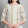 Aline Jacquard weaved off-white kurta