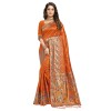 Yellow coloured womens handloom weaved banarasi silk saree